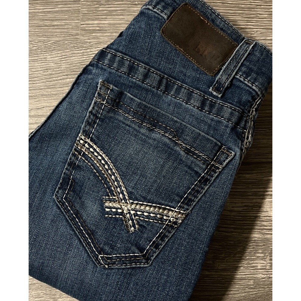 BKE Men's Jake Straight‎ Stretch Mid Rise Dark Wash Jeans Size 29 (29x31)